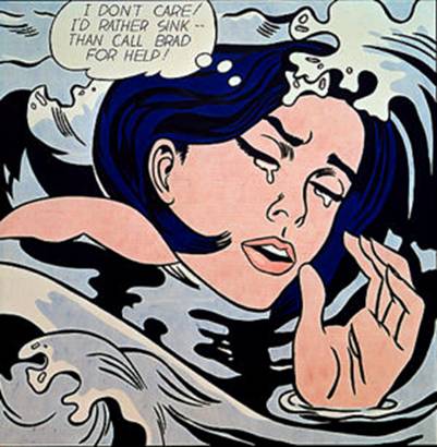 Drowning Girl (1963). On display at the Museum of Modern Art, New York.